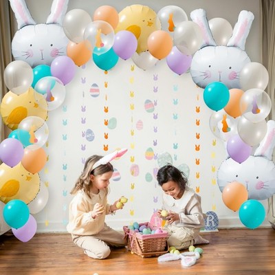 Easter Balloons for Easter Party Decorations Balloon Arch Kit Bunny Birthday ...
