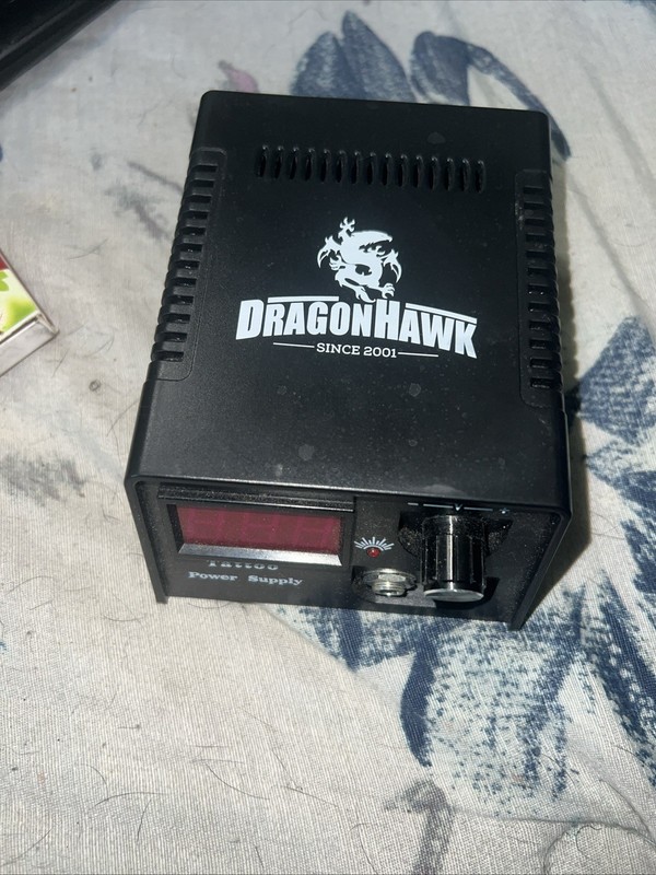 Dragon hawk LCD Display Tattoo  4 Tattoo Machine  Black (no attachment) UNTESTED