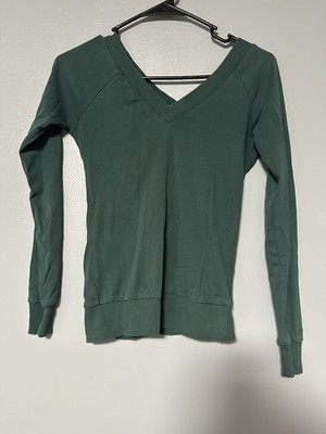 Koton Women s Green Long Sleeve Top Size Small V-Neck