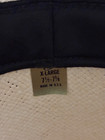 XL~7  1/2- 7  5/8~STETSON~ MALLORY~Straw~FEDORA~Hat~NATURAL+Black~Lined+Band~USA — photo 7