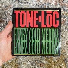 RETRO VINYL RECORD 45 Single Music Art Cafe Mancave - Funky Cold Medina Tone Lōc