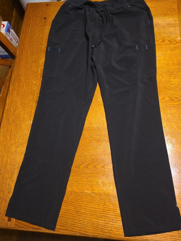 Womans Scrubstar Scrub Pants Medium Black Pockets Stretch Waist