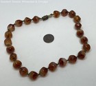 Vintage Brown Agate Beaded Necklace 66.4g — photo 2