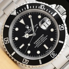 2000 ROLEX MENS SUBMARINER DATE 16610 40MM BLACK STAINLESS STEEL OYSTER WATCH