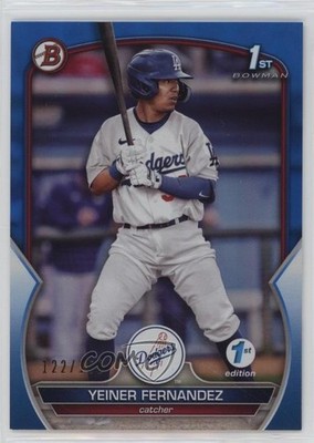 2023 Bowman 1st Edition Blue Foil 122/150 Yeiner Fernandez #BPPF-138 0n64