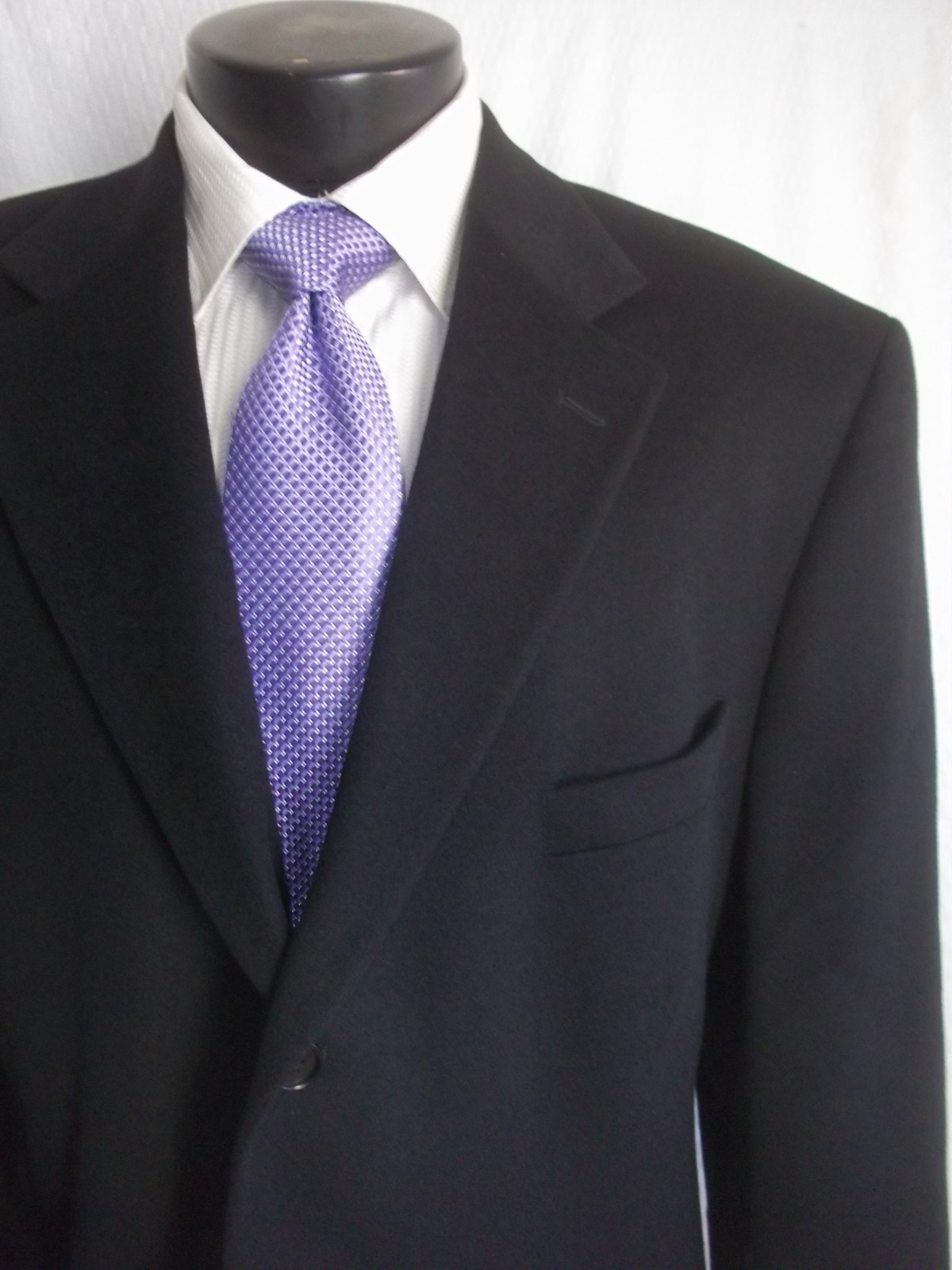 ( Brooks Brothers solid black 2Button flannel pur… - image 5