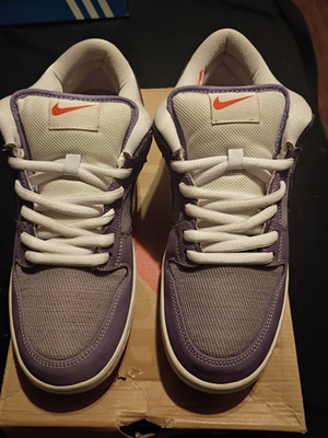 Nike SB Dunk Low Pro ISO Lilac Unbleached Pack -  orange label size 9.5 mens