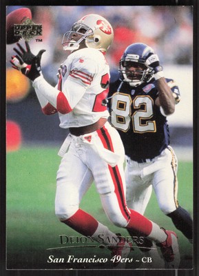 Deion Sanders, 1995 Upper Deck, #240, San Francisco 49ers,