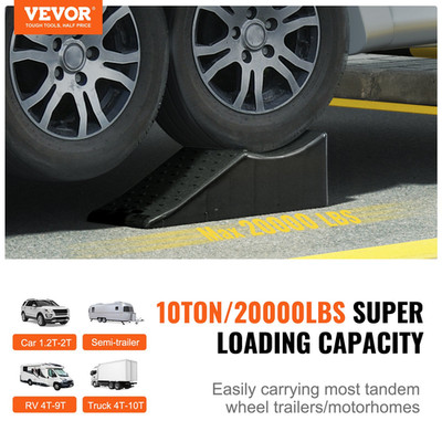Vehicle Ramp, Single Unit Auto Service Ramp, 20000 lbs/9 ton Load Limit, 5.5'' El