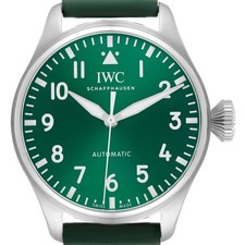 IWC Big Pilots 43 Steel Green Dial Mens Watch IW329306 Card
