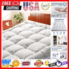 Cooling Bamboo Mattress Topper - Twin Size, 1000 GSM Luxury  Breathable Comfort