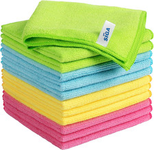 Microfiber Cleaning Cloth,Pack of 12,Size:12.6" X 12.6"