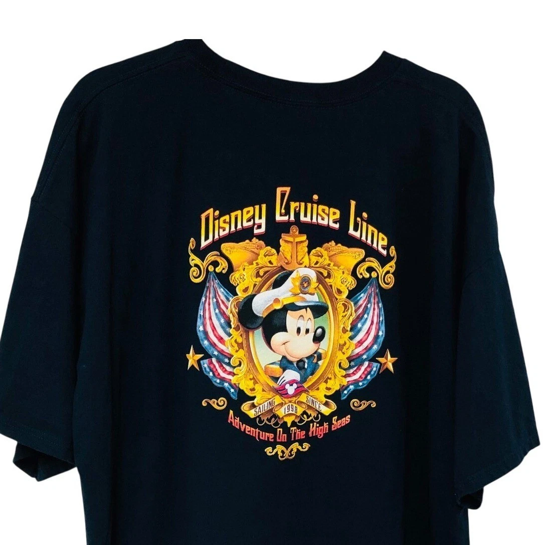 Disney Cruise Mens Womens T Shirt Unisex 3X Cotton Graphic Captain Mickey Casual