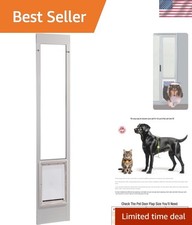 Aluminum Pet Patio Door, Adjustable Height 77-5/8" to 80-3/8", 10-1/2" x 15" ...