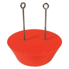 Ultratech 2121 Drain Plug, Orange, Fits 12 In