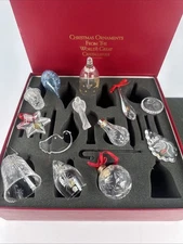 American Express 1986 Christmas Ornaments from World Cristalleries Set 13 of 20