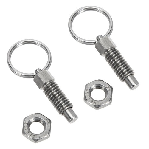 2 Pcs Stainless Steel Positioning Pin Spring Plunger with Pulls Latch ...