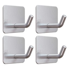 Adhesive Hooks Heavy Duty Shower Wall Stick On Hooks Waterproof 2 Extra Adhesive