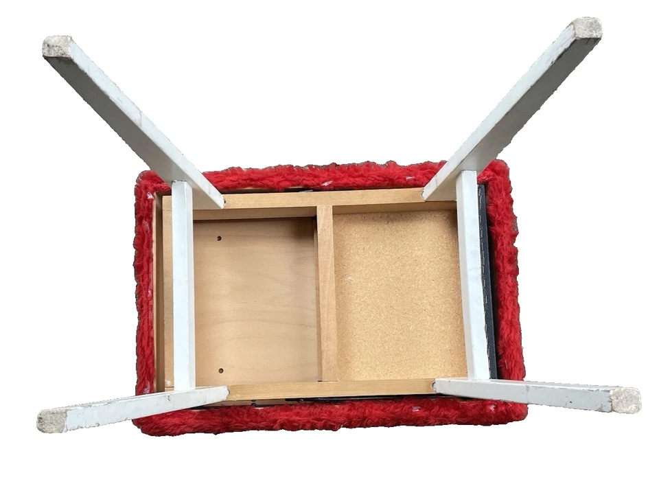 50er 60er Tritt Klapp Sitz Leiter Hocker Midcentury klappbar 2 Stufen Vintage ! - Bild 3 von 4