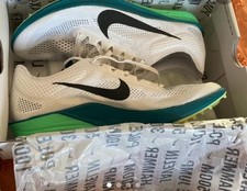 Nike Athletic Running Spiked Shoes White Green Black