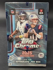 AUCTION #1 2025 Topps Chrome Football Hobby Boxes Factory Sealed Cam Ward RC Yr