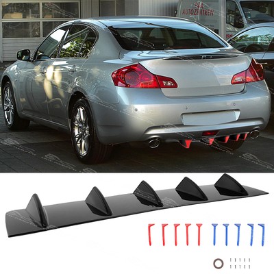 For Infiniti G35 G37X Sedan Rear Bumper Diffuser Spoiler Splitter Shark 5-Fins