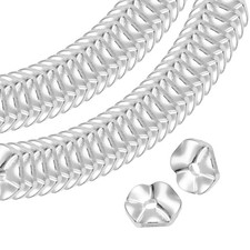 6mm 100 Pcs Silver Spacer Disc Beads