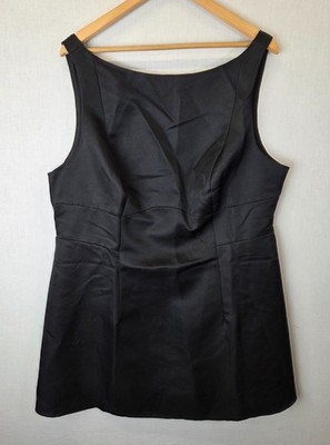 Fashion Nova Brynlee Satin Mini Dress Women 2X UK 22 UK 24 Black Open Back Party
