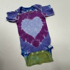 Gerber Newborn Tie-Dye Heart Short Sleeve Bodysuit 0-3 Months