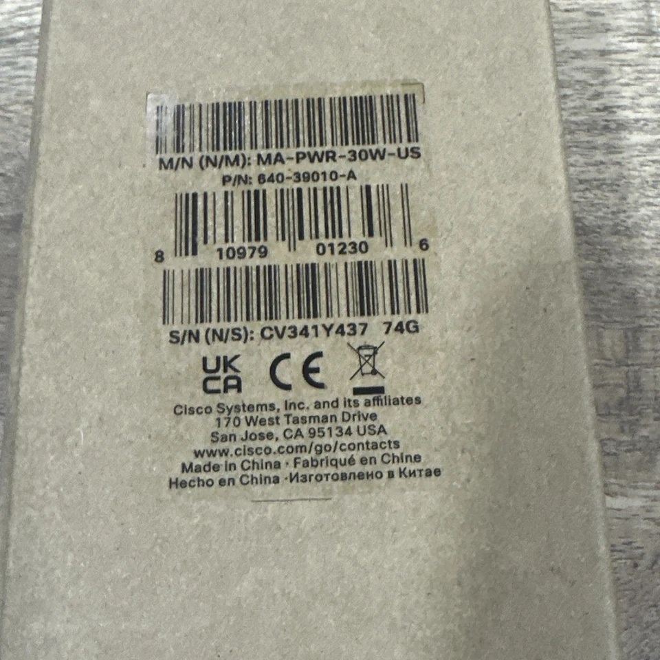 Cisco MA-PWR-30W-US Power Adaptor for ALL Meraki AP Free Shipping USA Stock - Image 2 of 4