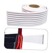 Garage Wall Protectors - 4in x 12ft Strong Self-Adhesive Rubber Bumper White