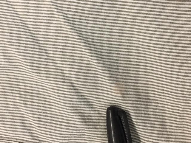 Basic editions gray white striped button down wom… - image 5