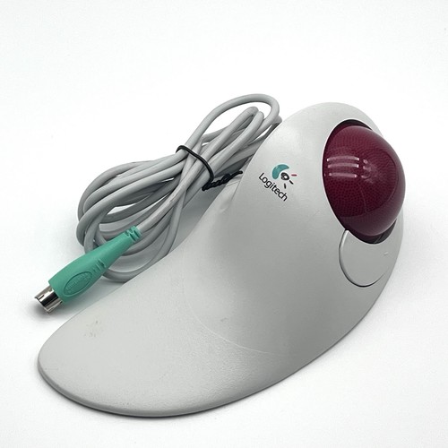 Logitech TrackMan Marble FX T-CJ12 Wired PC Mouse Vintage Computer Ergonomical - 第 1/9 張圖片