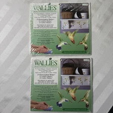 NIP 2 Wallies Hummingbird Pre-Pasted Wallpaper Cutouts Crafts Decor 2 Sets/25