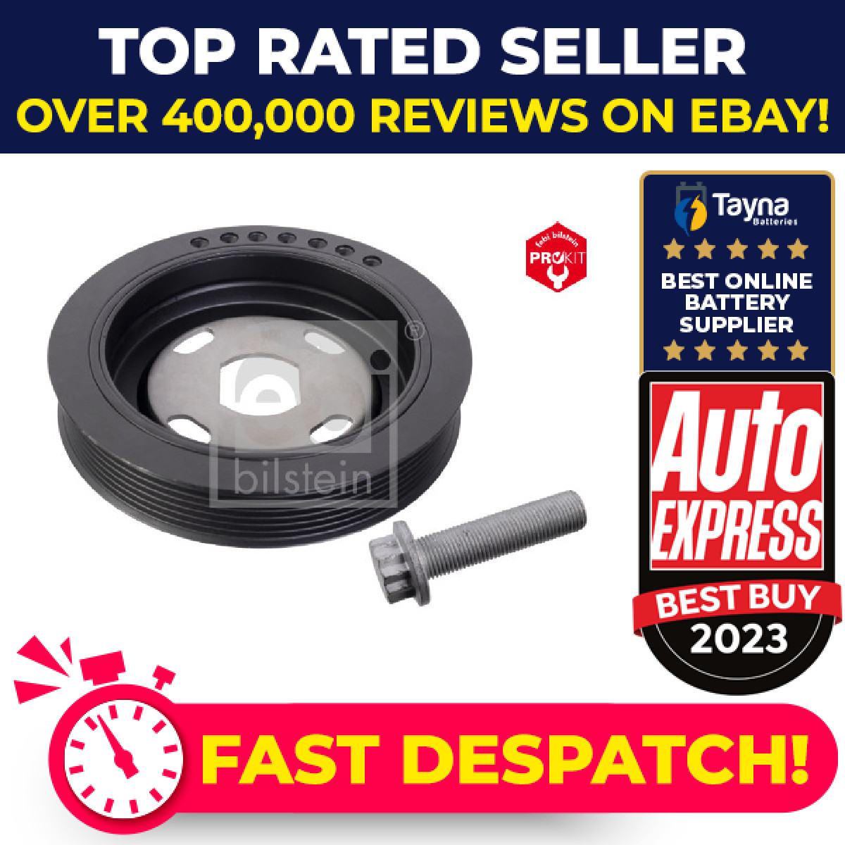 Crankshaft Pulley fits RENAULT MEGANE Mk4 1.6D 2015 on R9M409 Belt 123034219R