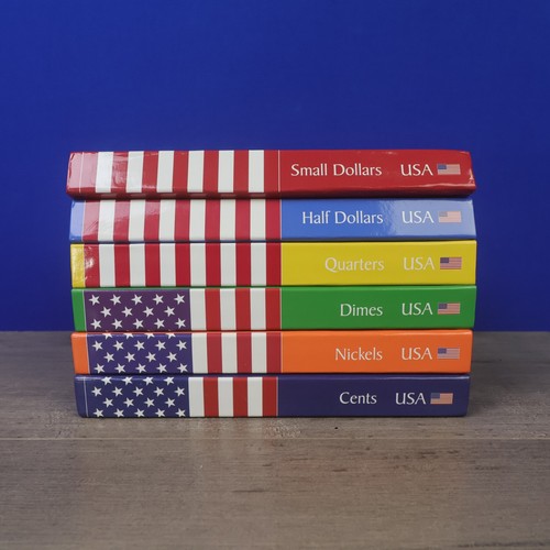 Kaskade USA Coin Folder Complete Set (6) Albums VGC Cents Nickels Dimes Quarters