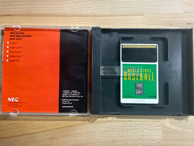 World Class Baseball (TurboGrafx-16) with box and manual, plus player stat book