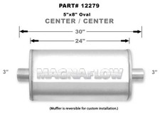 Magnaflow 5 X 8 Oval Muffler 12279 - 3 Centercenter - 24 Body