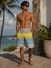 Quiksilver Swim Trunks Men's Size 36 Floral Board Shorts Surf Beach Drawstring