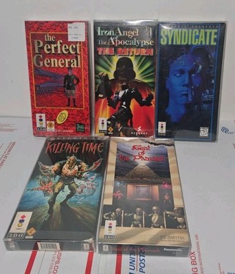 5 3DO Games  Including NEW SEALED The Perfect General, Iron Angel New Cd Sealed