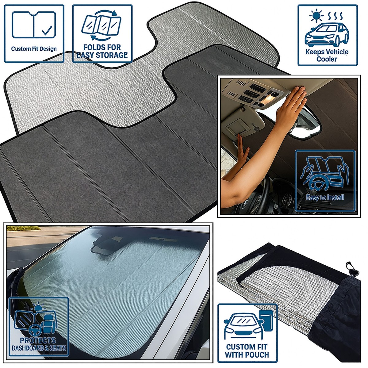 For Subaru Outback 15-19 Custom Heat Shield Windshield Sun Visor