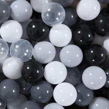 Ball Pit Balls for Toddlers - 100pcs Colors Black, White, Gray, Light Gray, T...