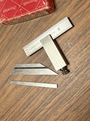 Starrett No. 14D Double Square. 2-1/2 Inch, Precision Square. NOS