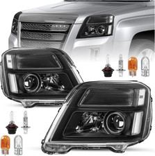Headlight Assembly Fit for 2010-2015 GMC Terrain SL SLE SLT Halogen Projector Fa