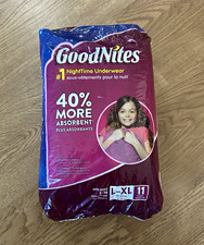 GoodNites NightTime Underwear Girls L/XL 11ct Vintage Unopened Owl Prints 