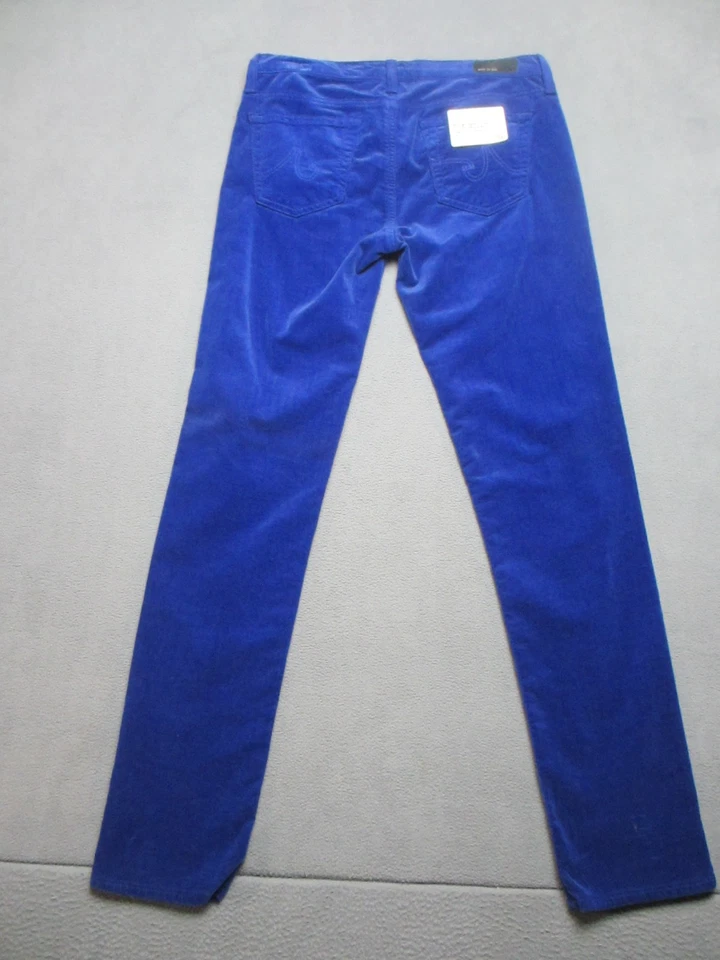AG Adriano Goldschmied Jeans Womens 30X30 Blue Corduroy Stilt Cigarette Mid Rise - Image 2 of 4