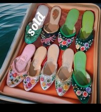 Beautiful Vintage Beaded House Slippers