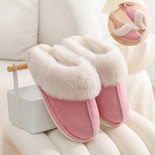 Winter Warm Plush Home Slippers Indoor Fur Slippers Women Soft Lined Cotton