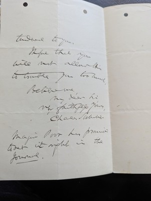 Charles Sumner Actual Letter Rare - 1863