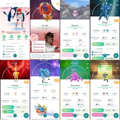 Pokemon Acc Go LVL 70+ 347 Legendary /441 Shiny /36 Perfect 